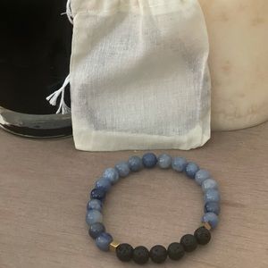 Lava Stone and Aventurine Diffuser Bracelet